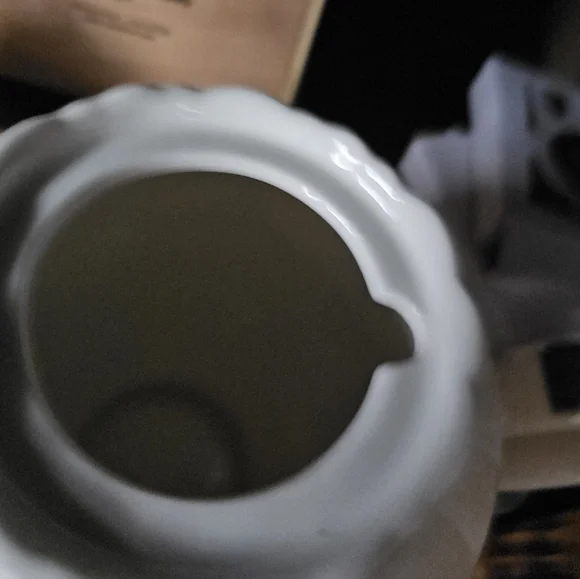 NIB Angioletti Designs Black Gold Scallop Porcelain 3-Pc Tea Set Teapot Sugar - Picture 7 of 14